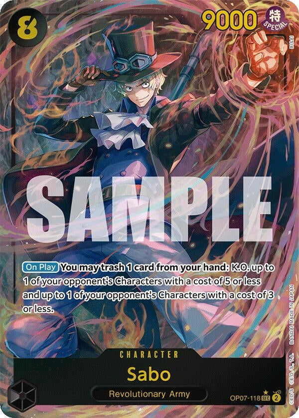 Image for Sabo (Parallel) (OP07-118) (500 Years in the Future) - One Piece Card Game