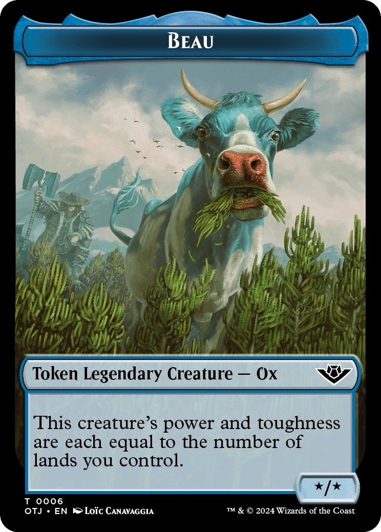 Image for Beau // Plot Double-Sided Token (6 // 20) (Outlaws of Thunder Junction) (OTJ) - Magic: The Gathering