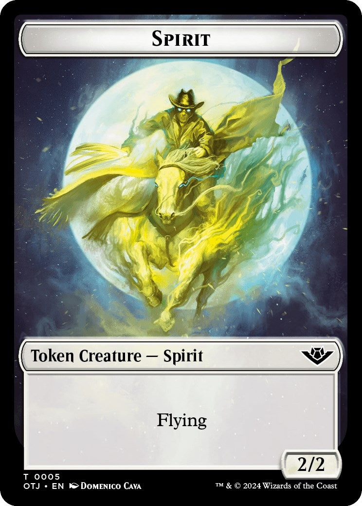 Image for Spirit Token (5) (Outlaws of Thunder Junction) (OTJ) - Magic: The Gathering