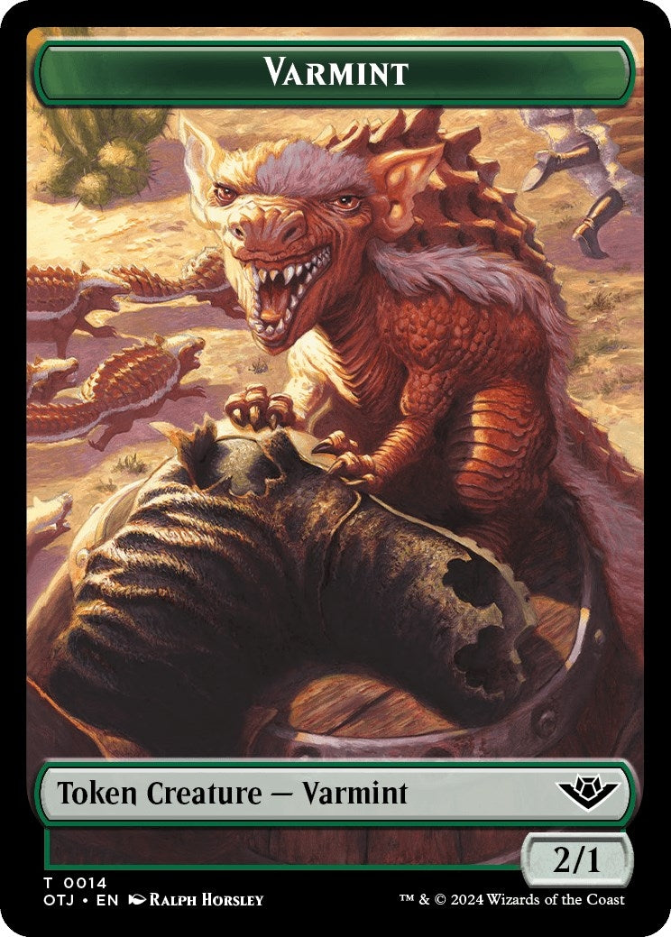 Image for Varmint // Plot Double-Sided Token (14 // 20) (Outlaws of Thunder Junction) (OTJ) - Magic: The Gathering