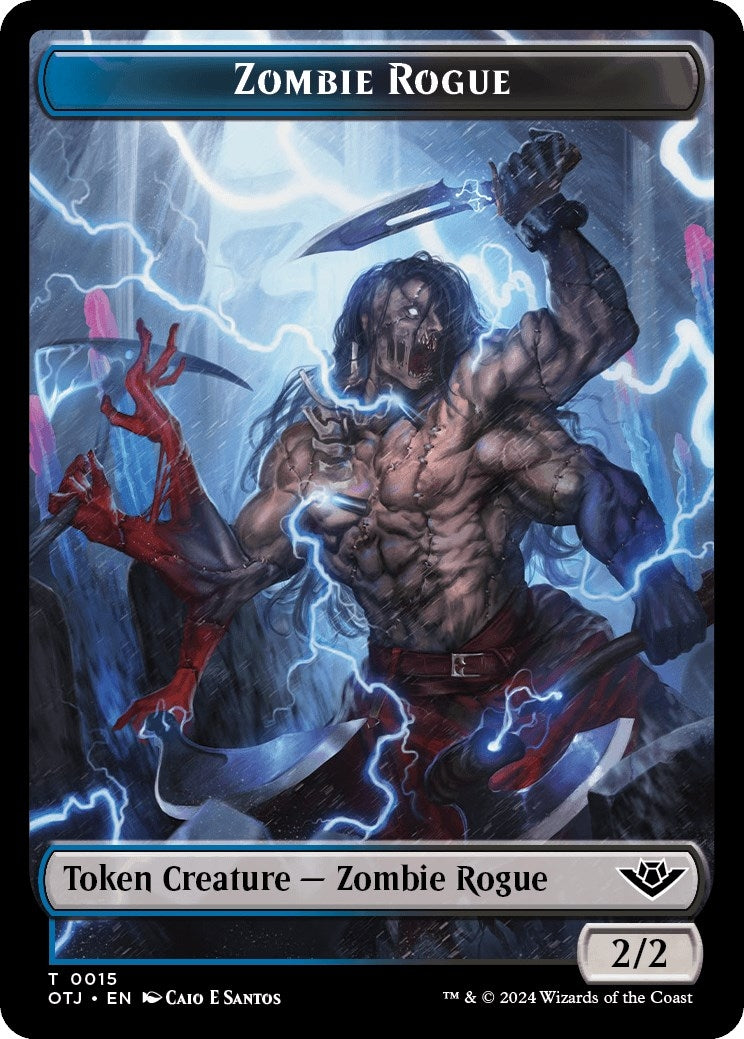 Image for Zombie Rogue // Plot Double-Sided Token (15 // 20) (Outlaws of Thunder Junction) (OTJ) - Magic: The Gathering