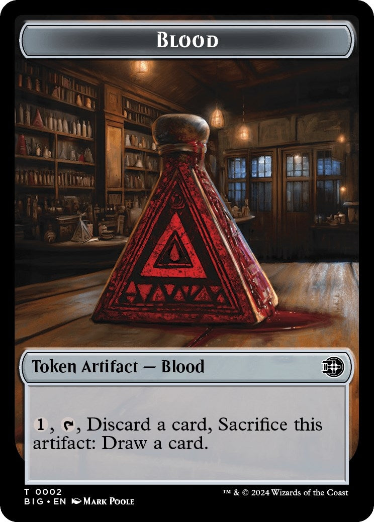 Image for Blood // Plot Double-Sided Token (2 // 20) (Outlaws of Thunder Junction: The Big Score) (BIG) - Magic: The Gathering
