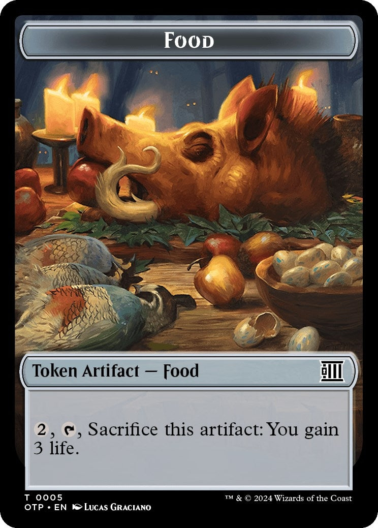 Image for Food // Plot Double-Sided Token (5 // 20) (Outlaws of Thunder Junction: Breaking News) (OTP) - Magic: The Gathering