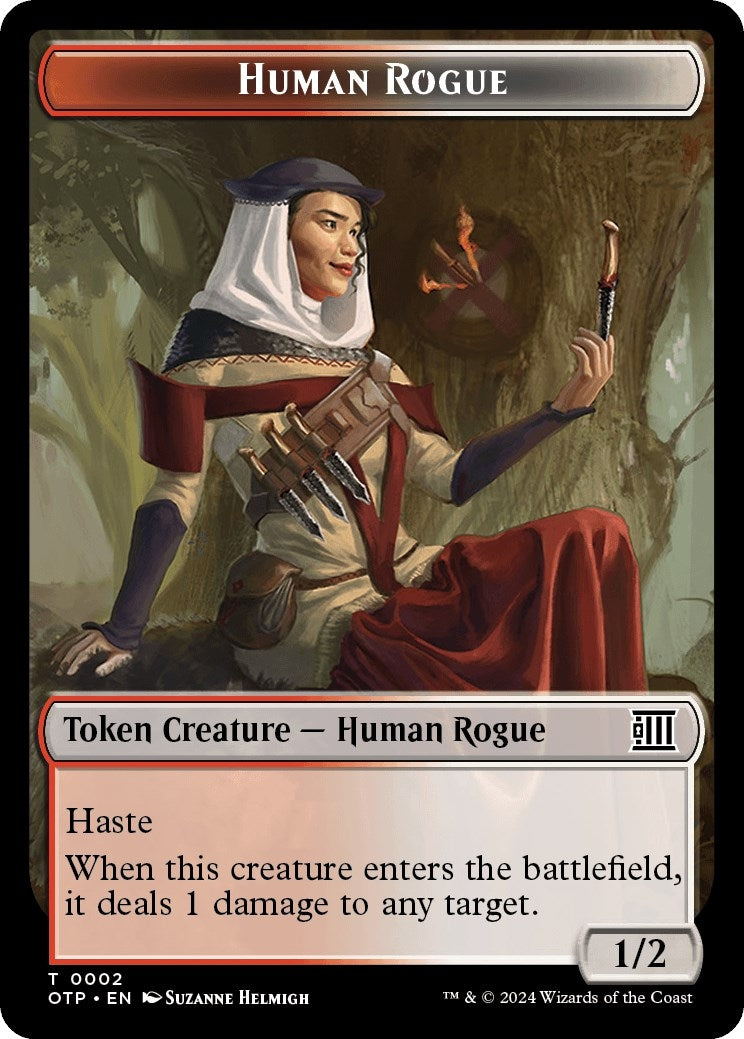 Image for Human Rogue // Plot Double-Sided Token (2 // 20) (Outlaws of Thunder Junction: Breaking News) (OTP) - Magic: The Gathering