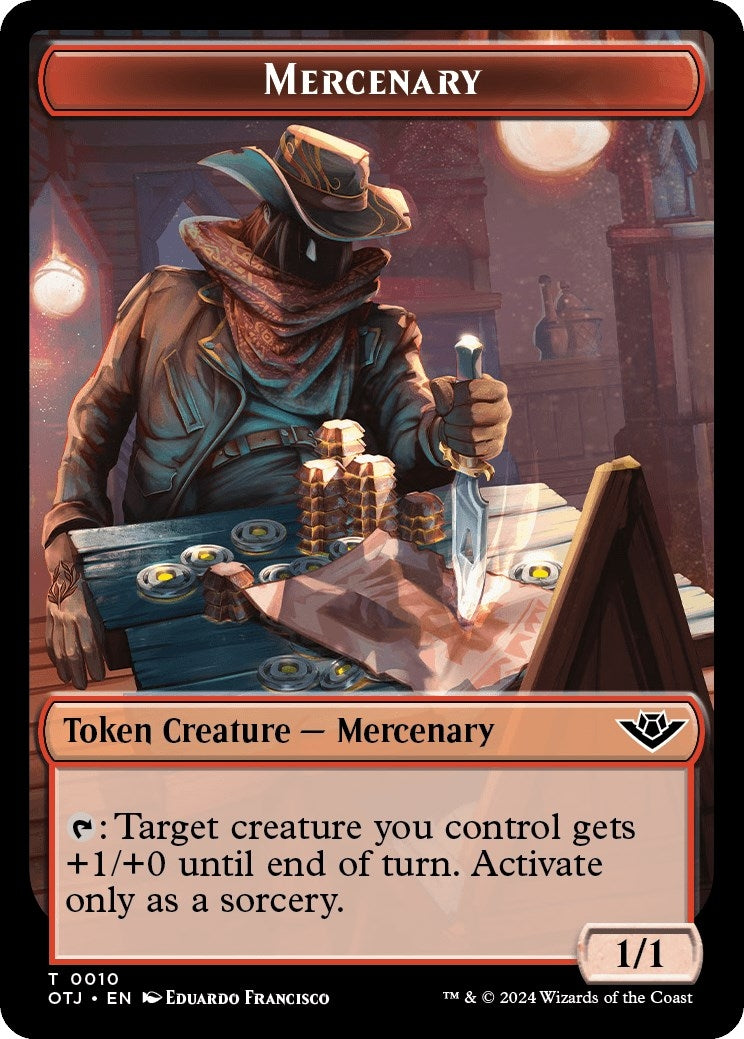 Image for Mercenary // Spirit Double-Sided Token (10 // 5) (Outlaws of Thunder Junction) (OTJ) - Magic: The Gathering