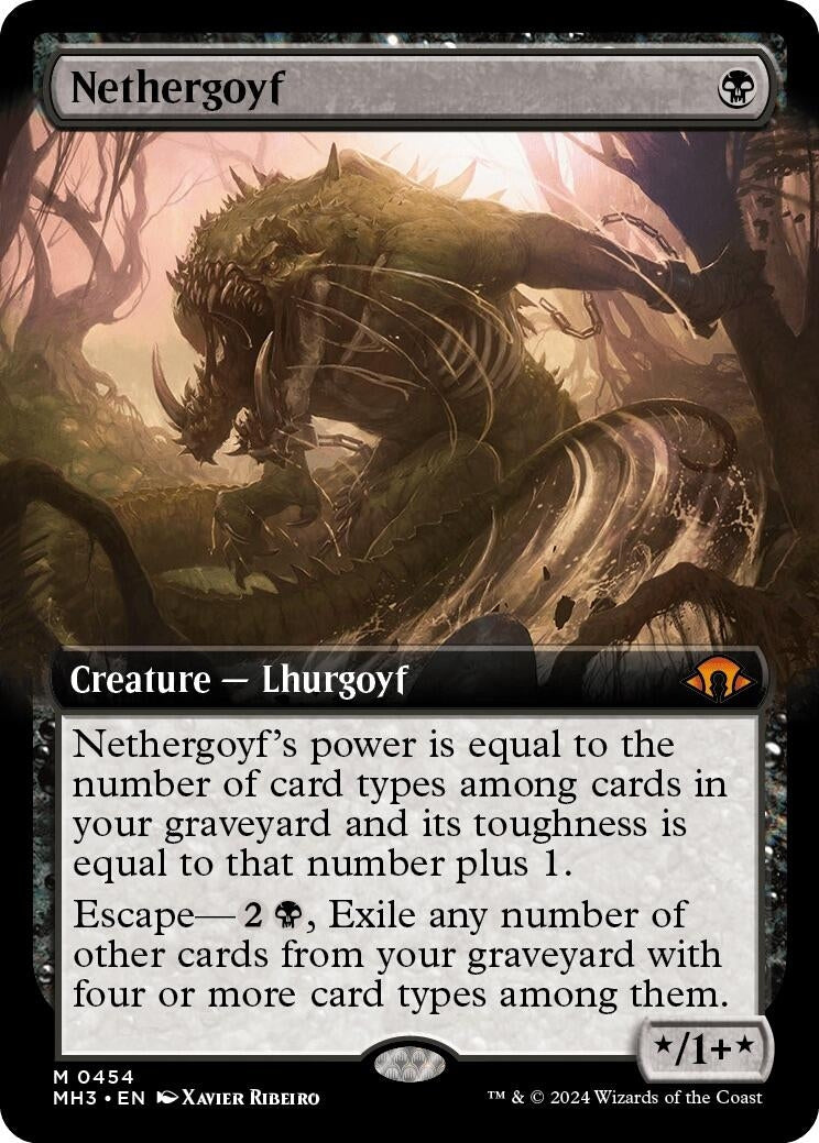 Image for Nethergoyf (Extended Art) (454) (Modern Horizons 3) - Magic: The Gathering