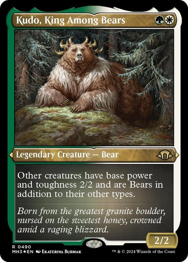 Image for Kudo, King Among Bears (Foil Etched) (490) (Modern Horizons 3) - Magic: The Gathering
