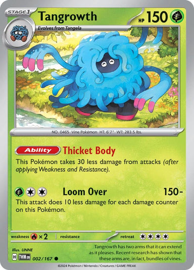 Image for Tangrowth (002/167) (SV06: Twilight Masquerade) - Pokemon