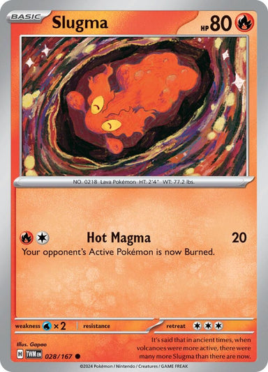 Image for Slugma (028/167) (SV06: Twilight Masquerade) - Pokemon