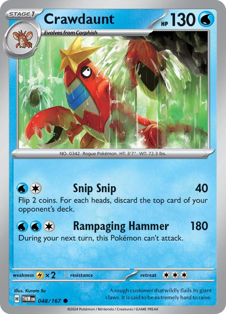 Crawdaunt (048/167) (SV06: Twilight Masquerade)