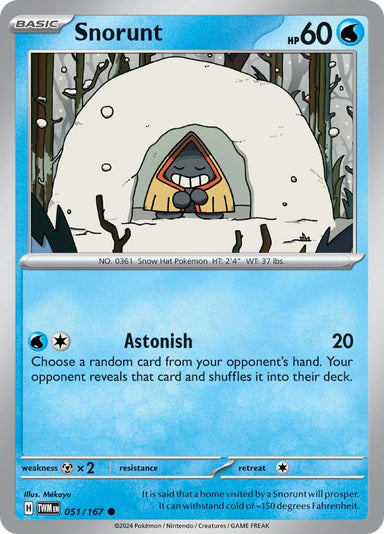Image for Snorunt (051/167) (SV06: Twilight Masquerade) (TWM) - Pokemon