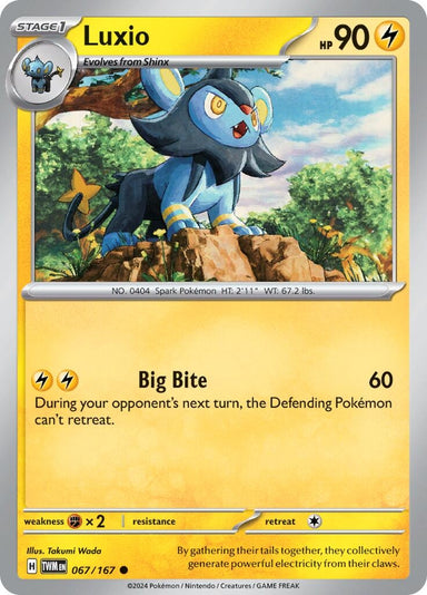 Image for Luxio (067/167) (SV06: Twilight Masquerade) (TWM) - Pokemon