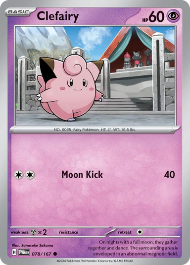 Image for Clefairy (078/167) (SV06: Twilight Masquerade) (TWM) - Pokemon