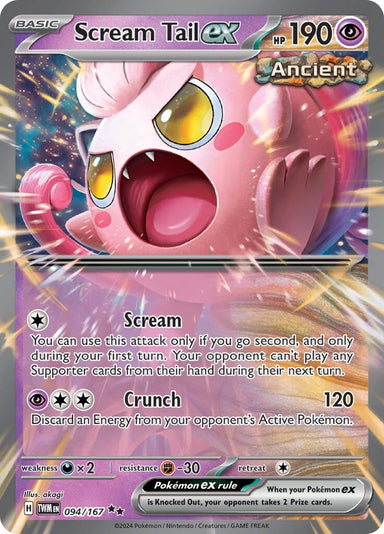 Image for Scream Tail ex (094/167) (SV06: Twilight Masquerade) (TWM) - Pokemon