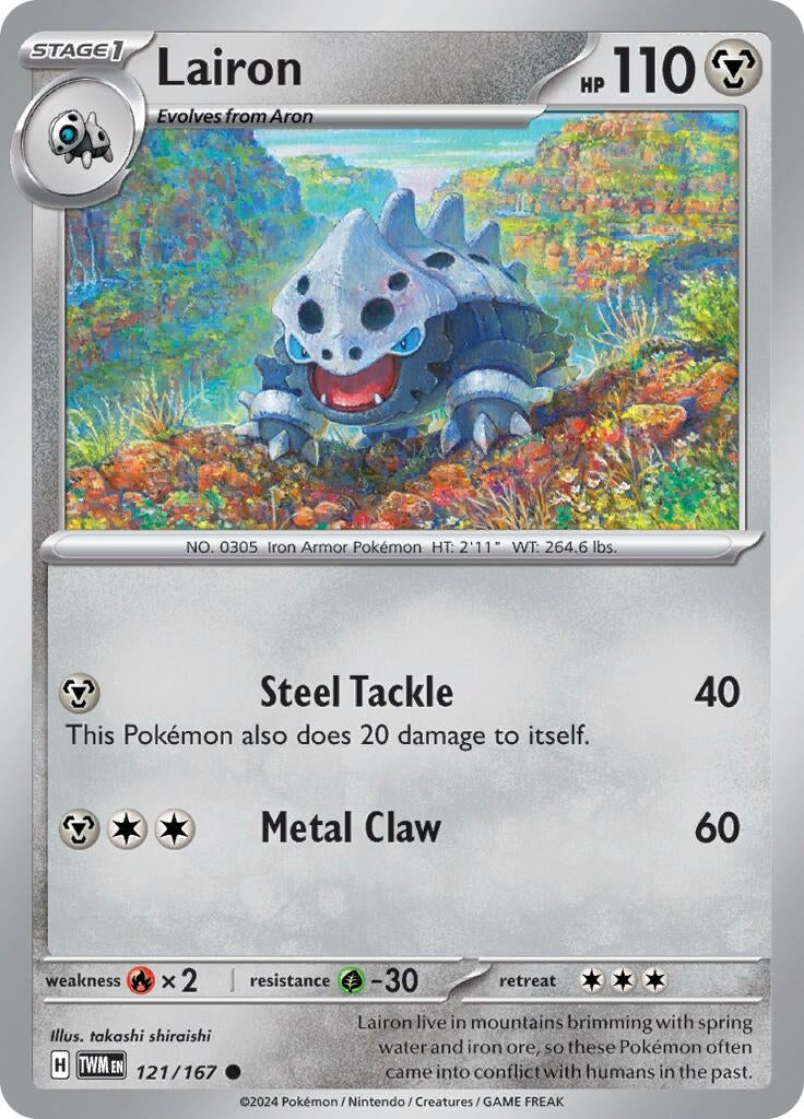 Image for Lairon (121/167) (SV06: Twilight Masquerade) (TWM) - Pokemon