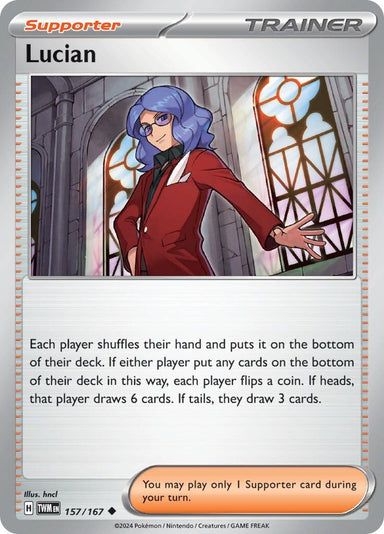 Image for Lucian (157/167) (SV06: Twilight Masquerade) (TWM) - Pokemon