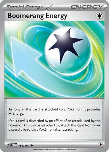 Image for Boomerang Energy (166/167) (SV06: Twilight Masquerade) (TWM) - Pokemon