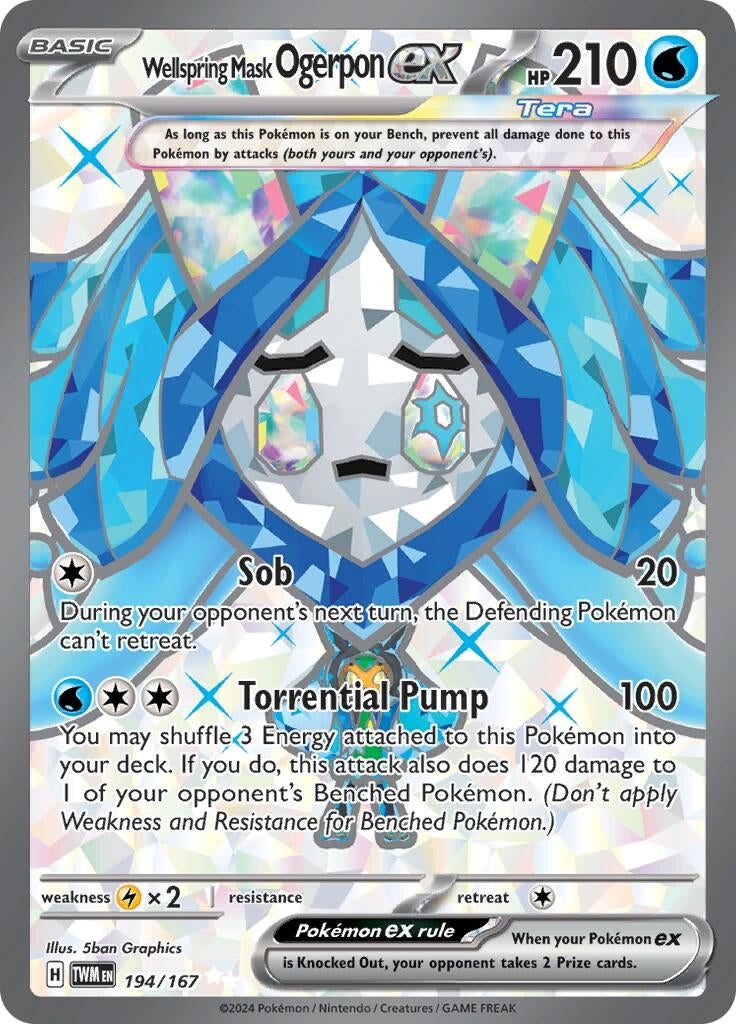 Wellspring Mask Ogerpon ex (194/167) (SV06: Twilight Masquerade)