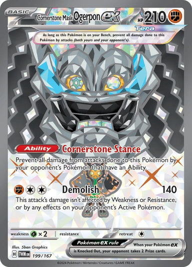Image for Cornerstone Mask Ogerpon ex (199/167) (TWM) - Pokemon