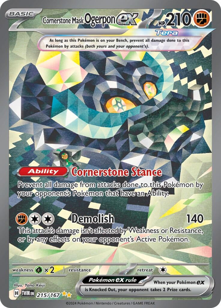 Image for Cornerstone Mask Ogerpon ex (215/167) (SV06: Twilight Masquerade) (TWM) - Pokemon