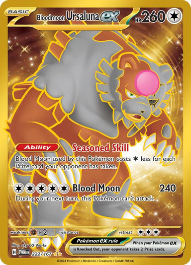 Image for Bloodmoon Ursaluna ex (222/167) (SV06: Twilight Masquerade) (TWM) - Pokemon