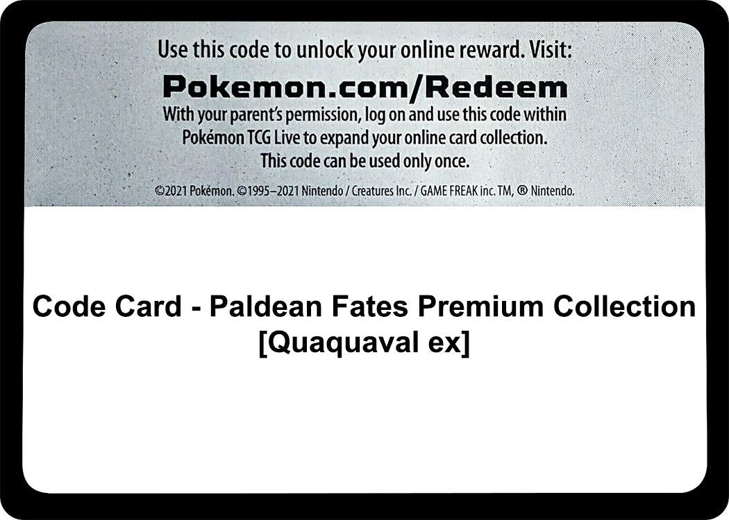 Image for Code Card - Paldean Fates Premium Collection [Quaquaval ex] (SV: Paldean Fates) (PAF) - Pokemon