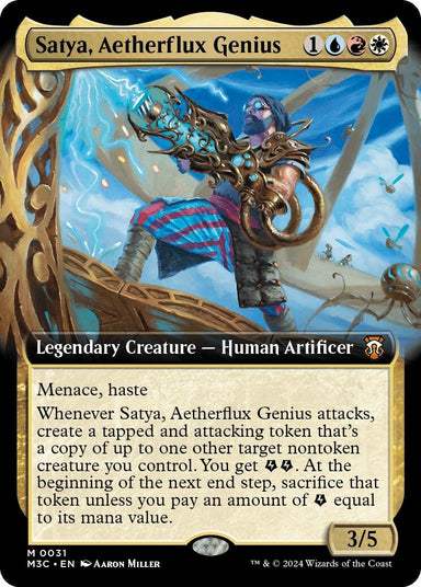 Image for Satya, Aetherflux Genius (Extended Art) (31) (Modern Horizons 3) - Magic: The Gathering