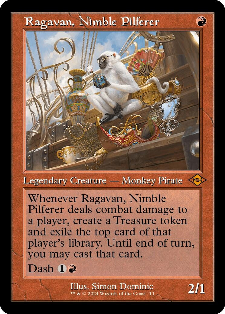 Image for Ragavan, Nimble Pilferer (Retro Frame) (11) (Modern Horizons 2) (MH2) - Magic: The Gathering
