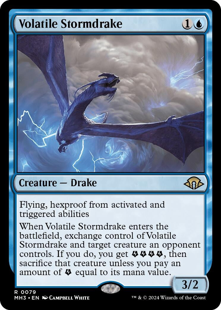 Image for Volatile Stormdrake (79) (Modern Horizons 3) - Magic: The Gathering