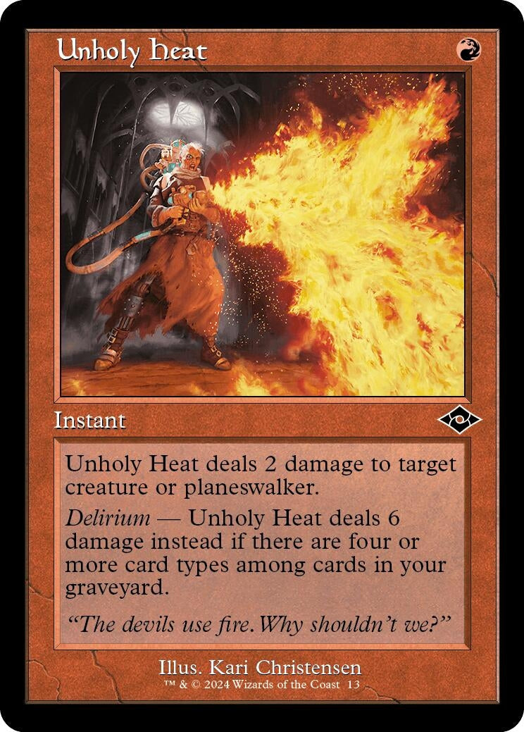 Image for Unholy Heat (Retro Frame) (13) (Modern Horizons 2) (MH2) - Magic: The Gathering