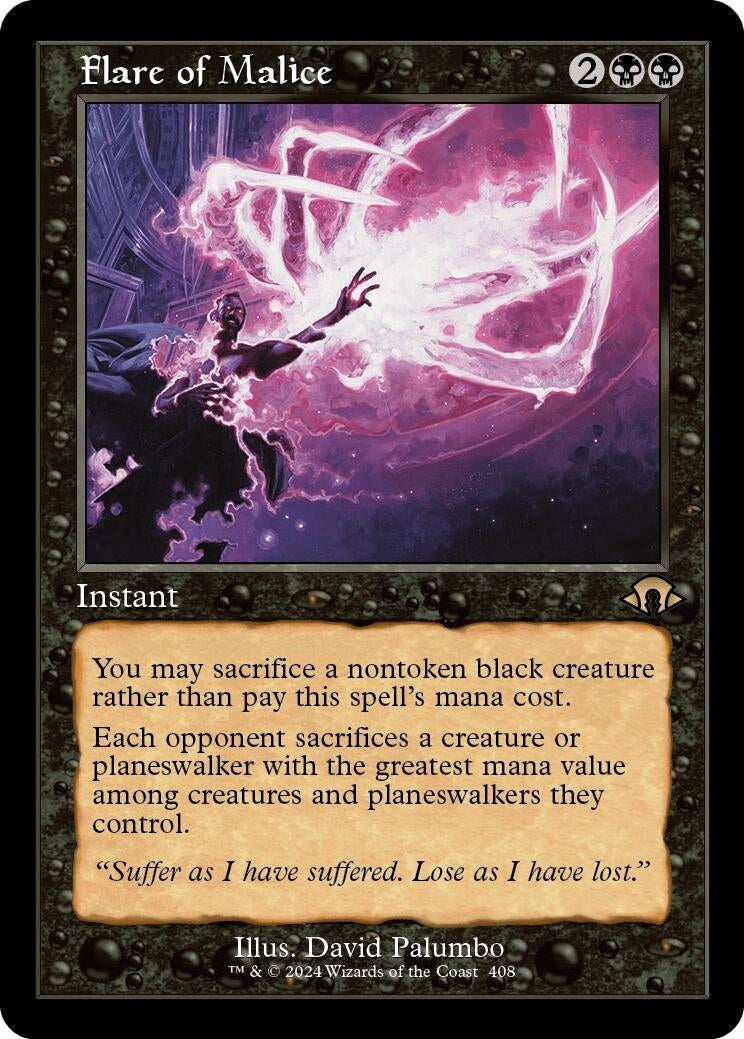 Image for Flare of Malice (Retro Frame) (408) (Modern Horizons 3) - Magic: The Gathering