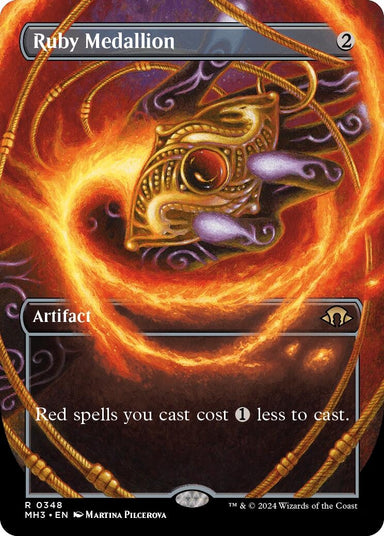 Image for Ruby Medallion (Borderless) (348) (Modern Horizons 3) - Magic: The Gathering