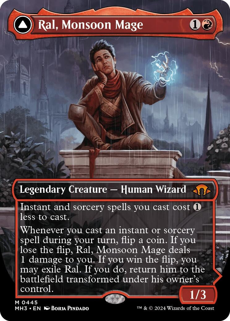 Image for Ral, Monsoon Mage (Borderless) (445) (Modern Horizons 3) - Magic: The Gathering