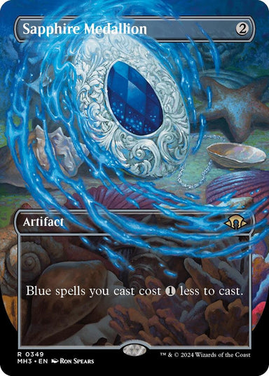 Image for Sapphire Medallion (Borderless) (349) (Modern Horizons 3) - Magic: The Gathering