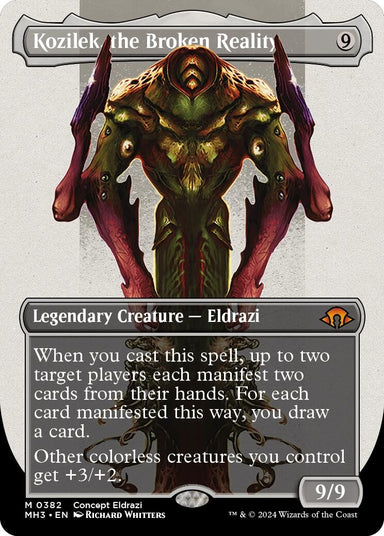 Image for Kozilek, the Broken Reality (Borderless) (382) (Modern Horizons 3) - Magic: The Gathering