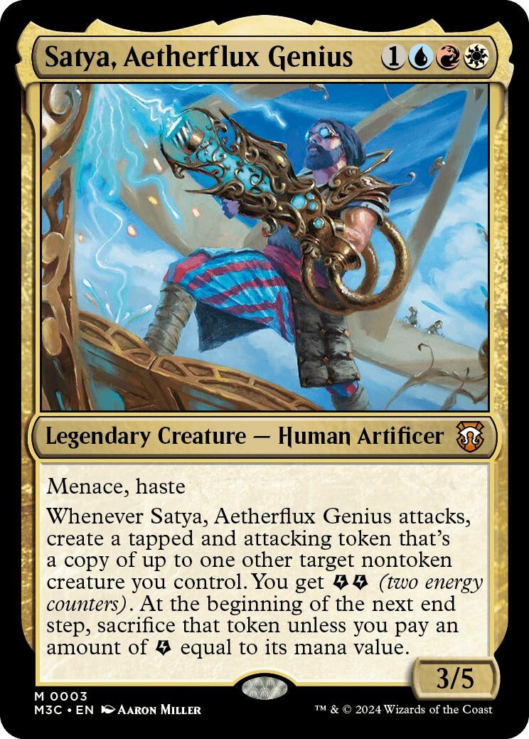 Image for Satya, Aetherflux Genius (3) (Modern Horizons 3) - Magic: The Gathering