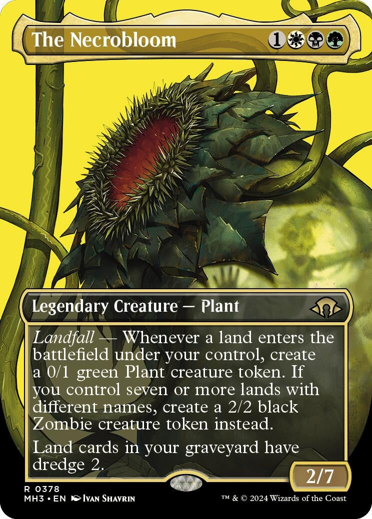 Image for The Necrobloom (Borderless) (378) (Modern Horizons 3) - Magic: The Gathering