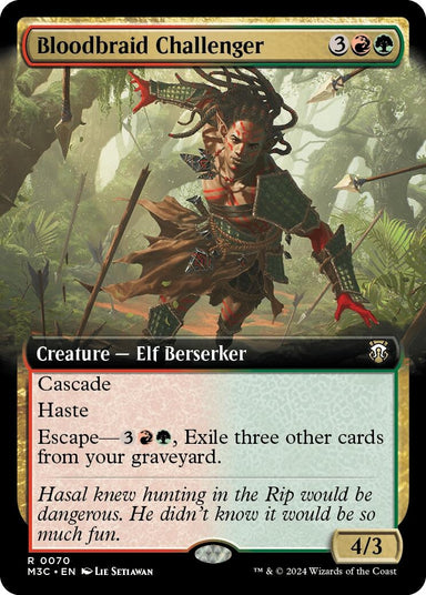 Image for Bloodbraid Challenger (Extended Art) (Ripple Foil) (70) (Modern Horizons 3) - Magic: The Gathering