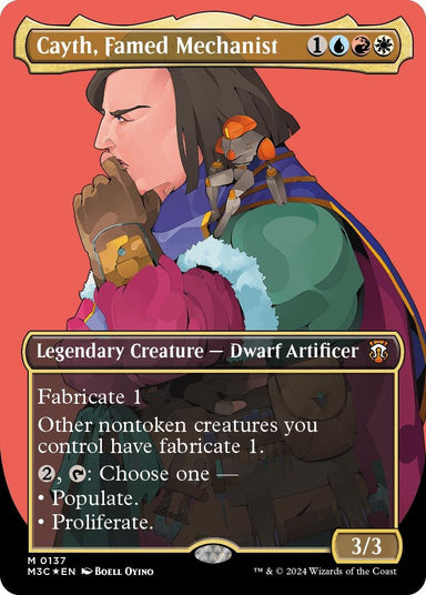 Image for Cayth, Famed Mechanist (Borderless) (Ripple Foil) (137) (Modern Horizons 3) - Magic: The Gathering