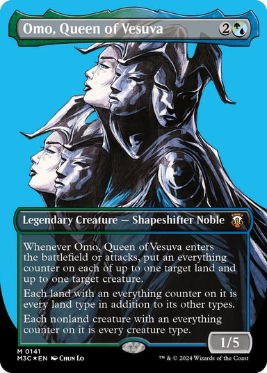 Image for Omo, Queen of Vesuva (Borderless) (Ripple Foil) (141) (Modern Horizons 3) - Magic: The Gathering