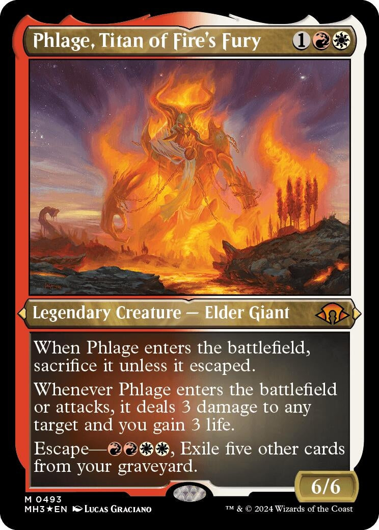 Image for Phlage, Titan of Fire's Fury (Foil Etched) (493) (Modern Horizons 3) - Magic: The Gathering