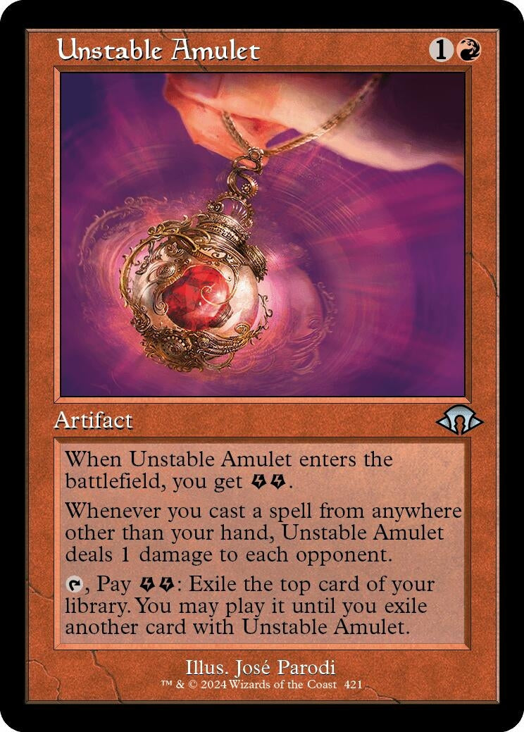 Image for Unstable Amulet (Retro Frame) (421) (Modern Horizons 3) - Magic: The Gathering