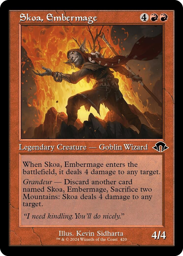 Image for Skoa, Embermage (Retro Frame) (420) (Modern Horizons 3) - Magic: The Gathering