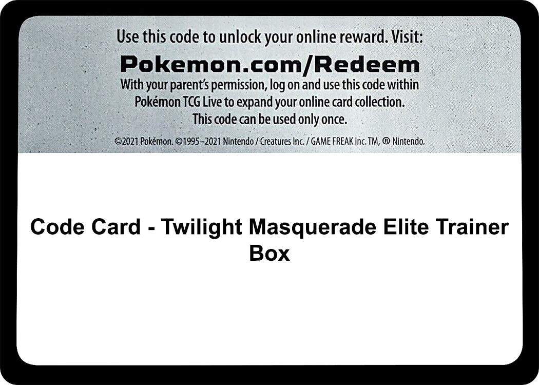 Image for Code Card - Twilight Masquerade Elite Trainer Box (SV06: Twilight Masquerade) (TWM) - Pokemon