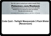 Image for Code Card - Twilight Masquerade 3 Pack Blister [Revavroom] (SV06: Twilight Masquerade) (TWM) - Pokemon