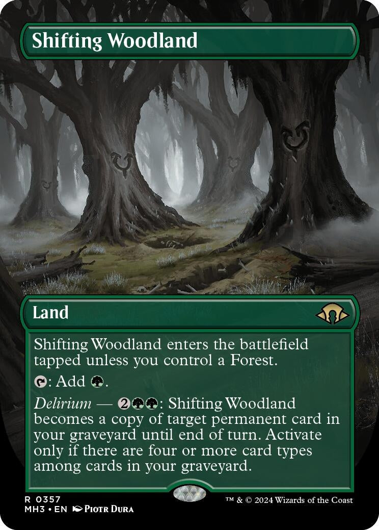 Image for Shifting Woodland (Borderless) (357) (Modern Horizons 3) - Magic: The Gathering