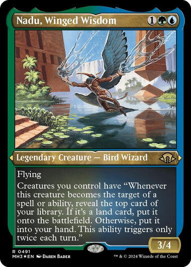 Image for Nadu, Winged Wisdom (Foil Etched) (491) (Modern Horizons 3) - Magic: The Gathering