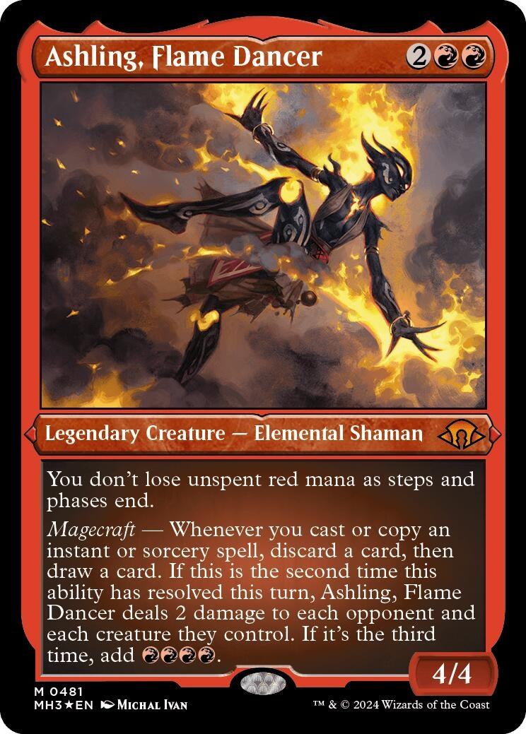 Image for Ashling, Flame Dancer (Foil Etched) (481) (Modern Horizons 3) - Magic: The Gathering