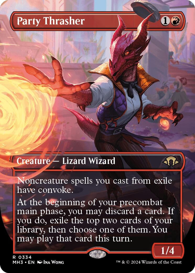 Image for Party Thrasher (Borderless) (334) (Modern Horizons 3) - Magic: The Gathering