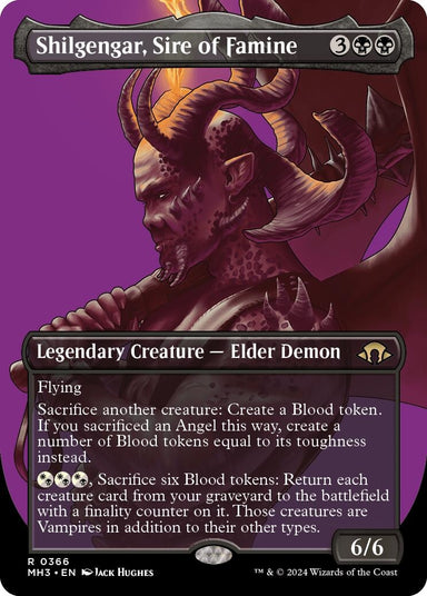Image for Shilgengar, Sire of Famine (Borderless) (366) (Modern Horizons 3) - Magic: The Gathering